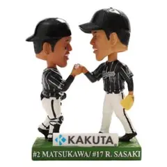 千葉ロッテマリーンズ - 佐々木朗希&amp;松川虎男　ボブルヘッドフィギュア　カードセット 千葉ロッテマリーンズ - 佐々木朗希&松川虎男 ボブルヘッド