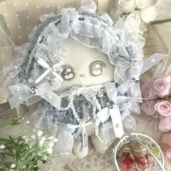 ぬい服 10cm~12cm ぬいぐるみ ヘッドドレス ぬい帽子 水色