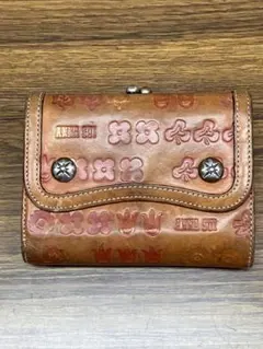 ANNA SUI 三つ折り財布 がま口 レザー 花柄のサムネイル