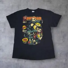 Disney ナイトメアビフォアクリスマス Tシャツ 半袖 ブラックL