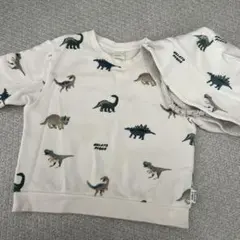 ジェラートピケ　恐竜トレーナー・帽子セット