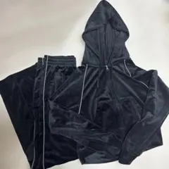 GU Mサイズ　ベロアフルジップパーカ　ベロアパンツ　セットアップ
