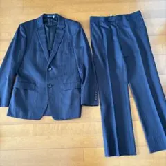 カルバンクライン　スーツ　ネイビー　ストライプ