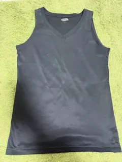 ダークグレー Vネックタンクトップ