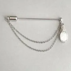 変色しにくいシルバー　レインボームーンストーン　ピンブローチ　ワイヤー