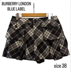 BURBERRY LONDON BLUE LABEL チェックミニスカート 38