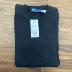 新品タグ付Polo Ralph Lauren リブクルーネック長袖　Mブラック