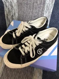 VANS バンズ スニーカー ブラック 24.5cm 黒 オールドスクール系