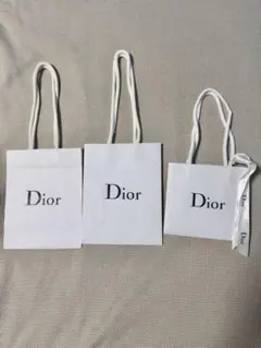 Dior ショップ袋 3点セット ホワイト