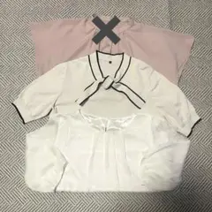 XL　方向け　オフィスカジュアル　ブラウス　まとめ売り　3点　大きいサイズ