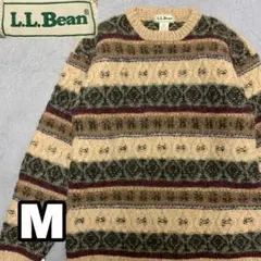 8WE407 90’s L.L.bean ウールニット アランセーター