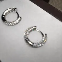 CZダイヤ フープピアス