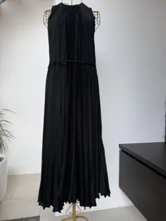 VINCE 黒 ノースリーブ ロングワンピース