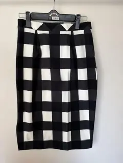 バナナリパブリック バナリパ 膝丈　チェック　タイトスカート　00 xs
