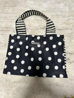 HIROKO KOSHINO トートバッグ 黒 水玉