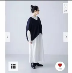 kagure かぐれ コットンギャザーワンピース　オフホワイト　サイズ1