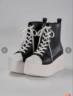 鈴木亜美さん　スニーカー　platform highcut sneaker 鈴木亜美さん ホワイト スニーカー Platform Sneaker 靴 M｜Yahoo