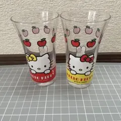 ハローキティ♥　グラス5個セット 　サンリオ♥　レトロ❣ 1989年　レア❣ ハローキティ♥ グラス5個セット サンリオ♥ レトロ❣ 1989年 レア❣