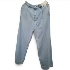 新品 UNIQLO ドレープデニムタックパンツ 丈長め Mサイズ