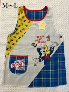【未使用品】Disney ドナルド チップとデール 保育士エプロン M〜L