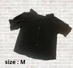 chocol raffine robe 半袖 ブラウス　ブラック　黒　M