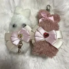 キ*ミ様 うさぎ型ファーキーチェーン2点セット