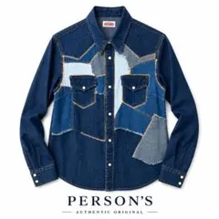 PERSON'S 日本製 パッチワーク デニム ウエスタンシャツ 美品のサムネイル