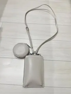 스마트 폰 숄더백 베이지