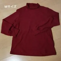 ユニクロ　フリースタートルネック 　M　深赤