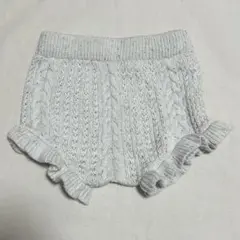 韓国子供服 ケーブル編み フリルショーツ 95cm以下