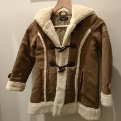 【美品】ポンポネット　厶ートン調ダッフルコート　130cm ブラウン