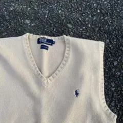 Polo by Ralph Lauren Vネック ニットベスト ベージュMのサムネイル