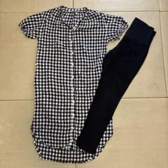 マタニティ パジャマ・入院着 上下セット 半袖