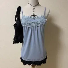 ┊͙₊˚✧フェアリーグランジ バレエコア ダークコア キャミソール 水玉