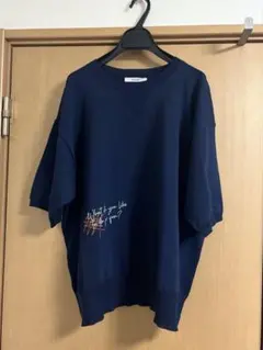 DISCOAT/【ユニセックス】ロゴ刺繍半袖ニットのサムネイル