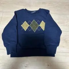 COMME CA ISM ネイビー トレーナー 100A