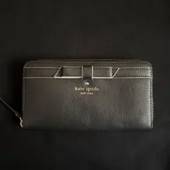 kate spade ブラックレザー長財布