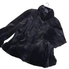 SAGA MINK クロップド デザインショートコート レディース リアルファー