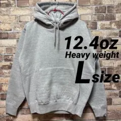 12.4oz ヘビーウェイトパーカー　無地　L　グレー