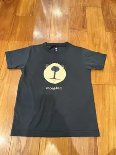 mont-bell クマの顔 Tシャツ 黒　モンタベア