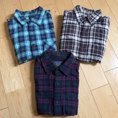 GAP ユニクロ　チェック　ネルシャツ　3枚　セット　XS