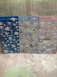 シナモロール　シール　３種類セット　サンリオ　箔押しシール　シナモンロール