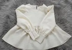 【新品未使用】SUGAR BISKET ジャガードブラウス　ペプラム