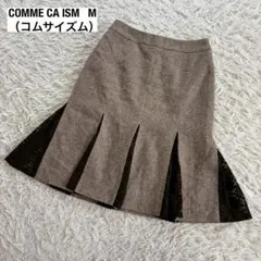 COMME CA ISM（コムサイズム）フレアスカートプリーツスカート切替レース