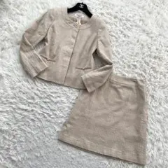 NATURAL BEAUTY BASIC ツイード　ノーカラー　セットアップ