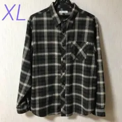 シャツ　チェック柄　XL