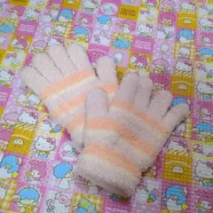 手袋　ストライプ柄