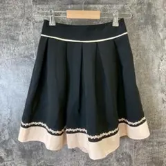 ✨LOOISPOTTO✨ロディスポット♡スカート♡バイカラー♡可愛い♡黒(S）