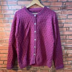 usa古着 80s 90s 黒タグ Eddie Bauer ニットカーディガン