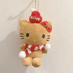ハローキティ　日焼け　クリスマス　オーナメント　マスコットキーホルダー　スクバ